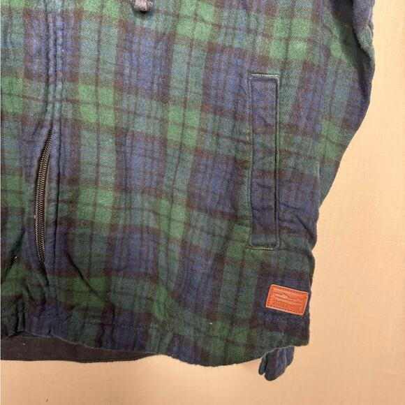 L L Bean Womens Scotch Plaid Full Zip Flannel Hoodie Shirt Shacket Chore Cabin - Picture 6 of 11